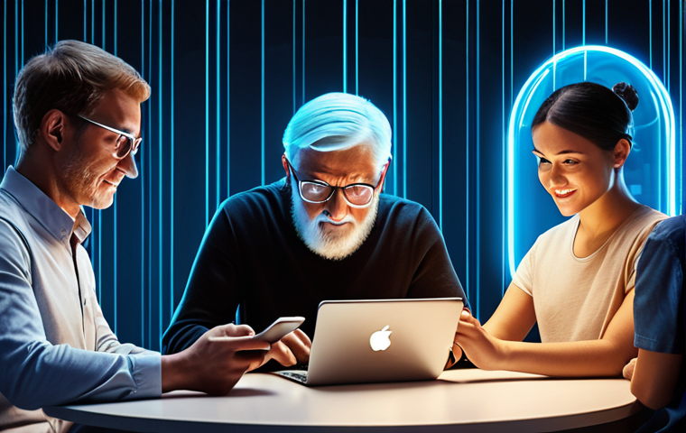 "A visually dynamic and optimistic scene depicting a seamless digital future without passwords. Various individuals, representing diverse ages and backgrounds, are shown effortlessly interacting with their digital devices (smartphones, tablets, laptops). They are accessing online banking, social media, and other services with a simple touch (fingerprint scan visible) or a glance (subtle facial recognition glow). Behind them, glowing, robust digital 'shields' or 'force fields' are deflecting shadowy, abstract cyber threats like phishing icons, emphasizing enhanced security. The overall mood is one of liberation, convenience, and advanced protection, with clean lines and futuristic elements suggesting an efficient, user-centric digital ecosystem."